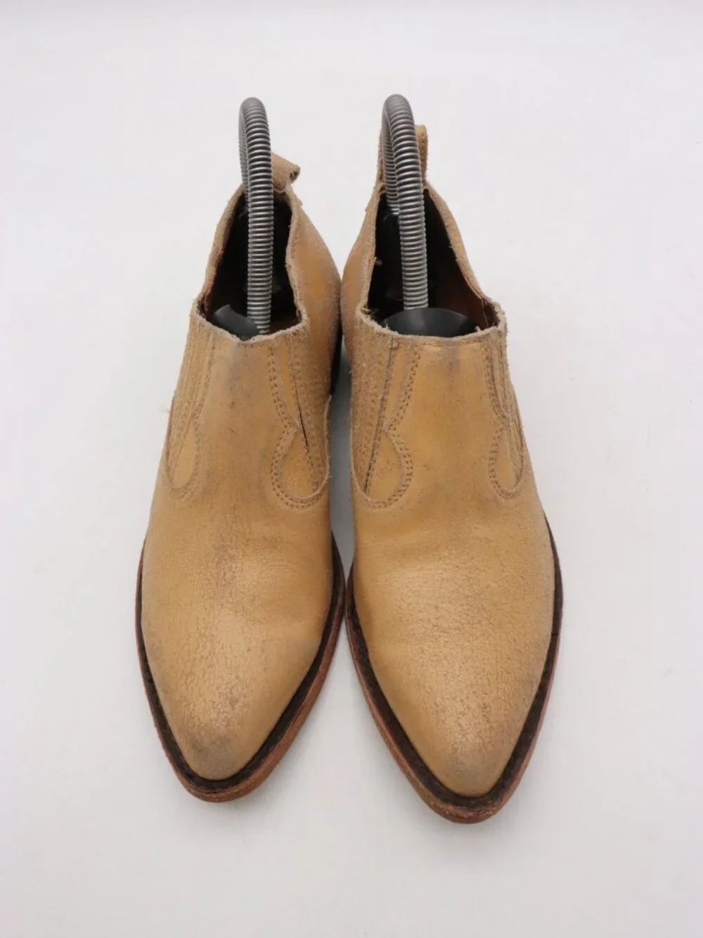 FRYE Billy Short  Boots Women's 6.5 B Brown Cracked Leather Ankle Western Bootie